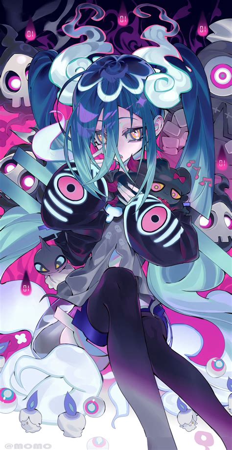 Hatsune Miku Litwick Misdreavus Ghost Miku Duskull And 2 More