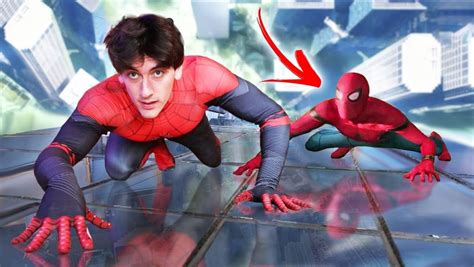 YouTuber Wears A Homemade Spider Man Suit And Races Tom Holland S Stunt