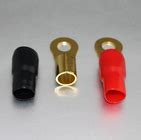 Audio Crimp Ring Terminal Gold Plated 0GA 2GA 4GA 6GA 8GA 10GA