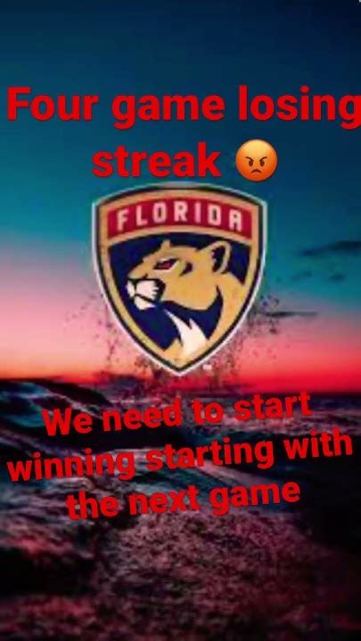 Florida Panthers Four Game Losing Streak Flapanthers Floridapanthers Nhlplayoffs Nhl