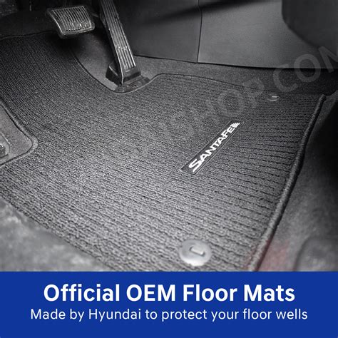 2013 2018 Hyundai Santa Fe Floor Mats Free Shipping Hyundai Shop