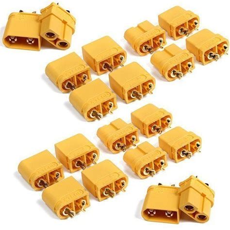 10 Pairs AMASS XT60U Updated XT60 Yellow Connectors High Quality