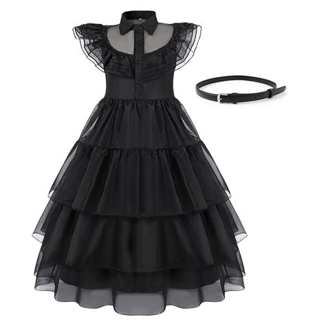 Costum Cosplay Pentru Fete Wednesday Addams Dress Party Chili