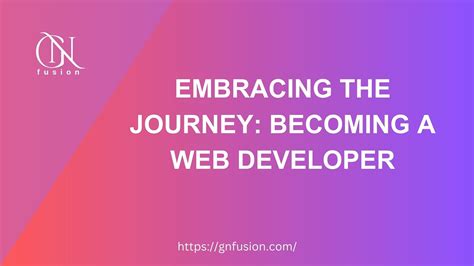 Embracing The Journey Becoming A Web Developer Youtube