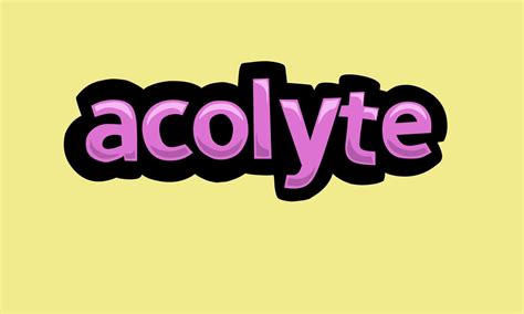 ACOLYTE Writing Vector Design On A Yellow Background 11594294 Vector