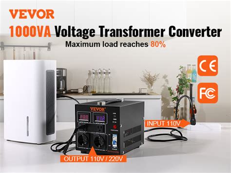 VEVOR Transformador Convertidor De Voltaje Sube Baja 220 110V 110 220V