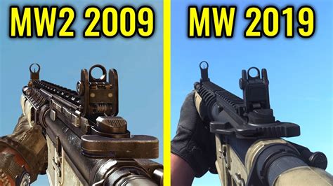 Modern Warfare 2 Vs Modern Warfare 2019 Weapons Comparison YouTube