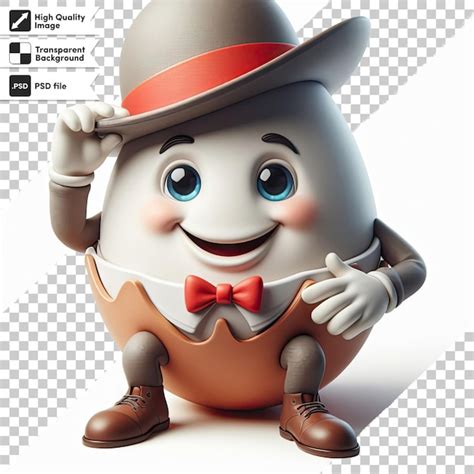 Huevo De Psd Humpty Dumpty Sobre Un Fondo Transparente Archivo PSD