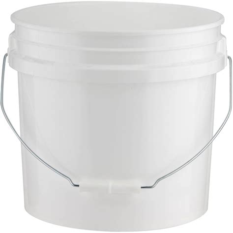 3 Gallon White Plastic Pail With Metal Handle Plastic Pail Pail