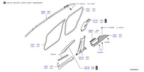 Infiniti JX35 Block Foam Sill SL SV PLATINUM 76430 3JA0A