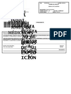 Receta Imss Editable Pdf Bienestar Medicina Artofit