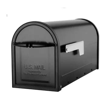 Architectural Black Modern Mailbox Post Mount Galvanized Steel Finished