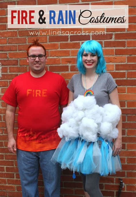 DIY Fire and Rain Costumes - Lines Across