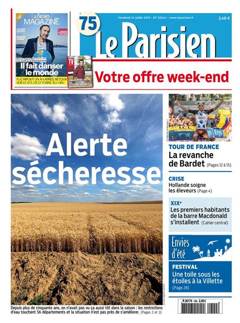 Le Parisien Journal De Paris Du Vendredi 24 Juillet 2015