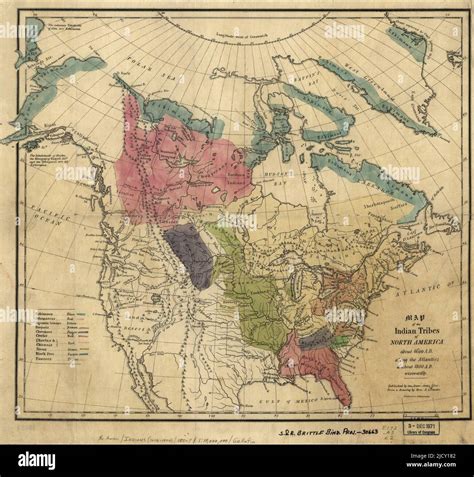 Karte der Indianerstämme Nordamerikas um 1600 n Chr entlang des