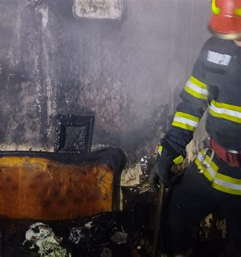 Imagini cu apartamentul în care a izbucnit incendiul violent din