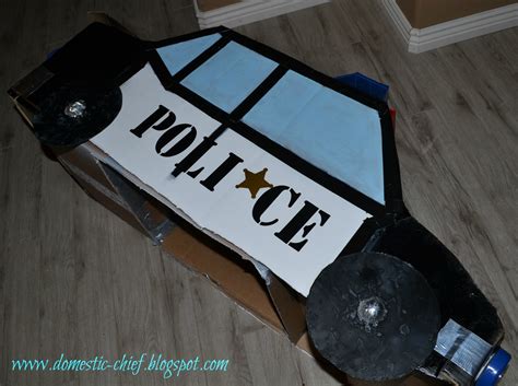 Chief Domestic Officer Cardboard Box Police Car