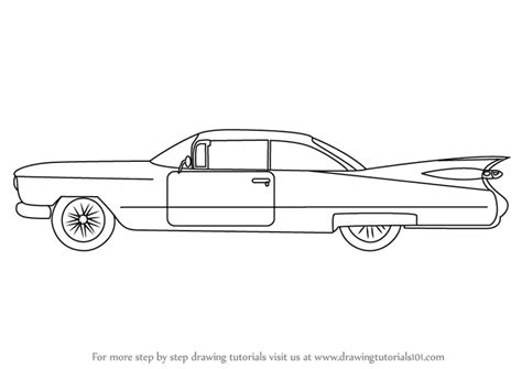 Learn How To Draw A Vintage Cadillac Vintage Step By Step Drawing