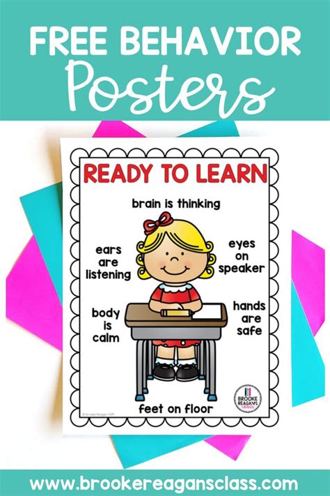 Free Classroom Behavior Expectation Visual Posters Artofit