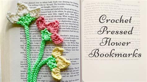 Crochet Pressed Flower Bookmarks Tutorial YouTube