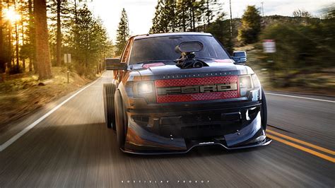 HD Wallpaper Auto Machine SUV Rendering F 150 The Front FORD