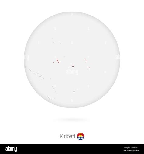 Map Of Kiribati And National Flag In A Circle Kiribati Map Contour