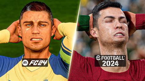 Ea Sports Fc 24 Vs Efootball 2024 Comparison Graphics Player Animation Facial Expressions