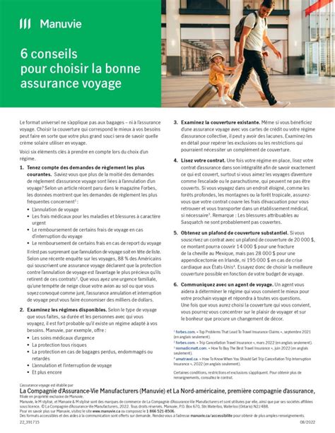 6 Conseils Pour Choisir La Bonne Assurance Voyage