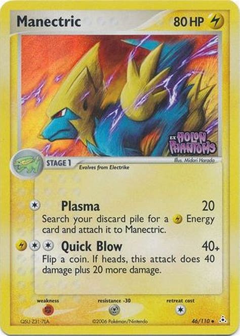 Manectric 46 110 Reverse Pokemon Enkeltkort Fra EX Holon Phantoms