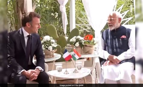 Pm Narendra Modi French President Emmanuel Macron Discuss Ways To