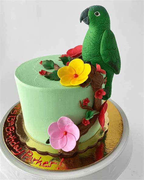 Parrot Birthday Cake Ideas Images Pictures