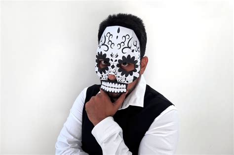 DIY Sugar Skull Mask - 3d papercrafts By PAPER amaze | TheHungryJPEG