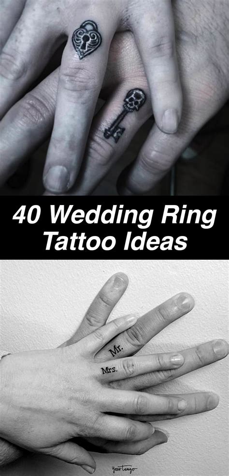 Couple Ring Finger Tattoos Wedding Ring Finger Tattoos Married Couple