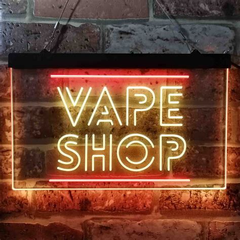 Vape Shop Dual Color Led Neon Sign St6 I3882 Etsy