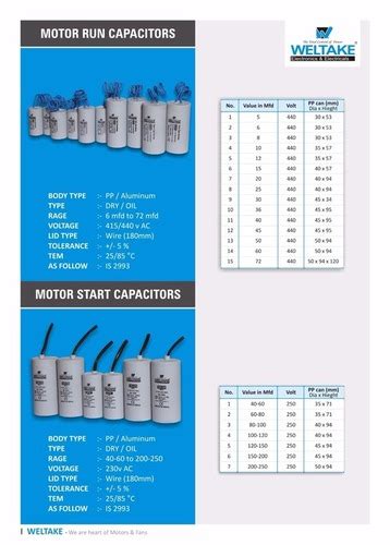 Motor Run Capacitor At Best Price In Surat Gujarat Weltake Electronics