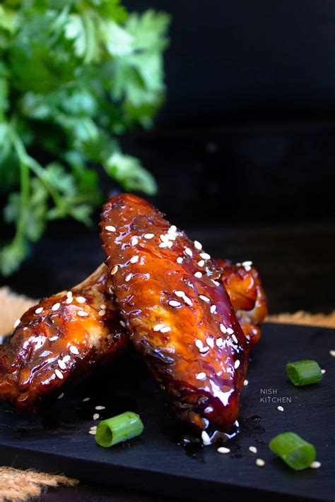 Honey Soy Chicken Wings Video NISH KITCHEN