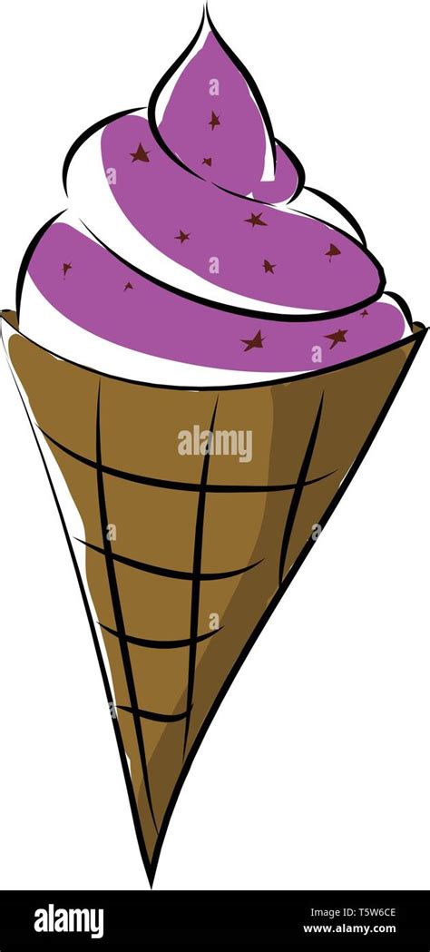 Ice cream cone with sprinkles vector or color illustration Stock Vector ...