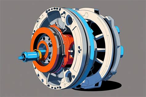 Rotor Of Rotary Wankel Engine Vector Illustration Premium Ai