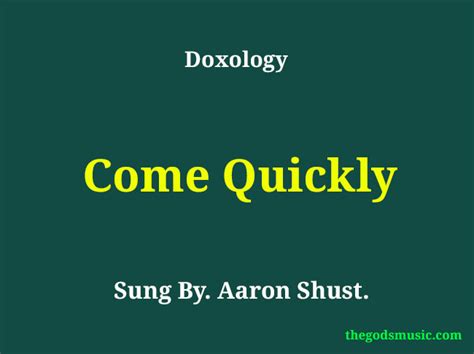 quickly christian song lyrics