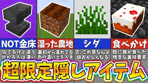 【マイクラ】知られてはいけない統合版限定の隠しブロック＆アイテム10選【まいくら・マインクラフト】 マイクラ（minecraft）動画まとめ