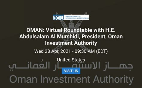 OMAN: Virtual Roundtable with H.E. Abdulsalam Al Murshidi, President ...