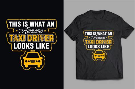 Taxi Driver T Shirt Design Vector Shirts Graphic by Mi_Miraz · Creative Fabrica