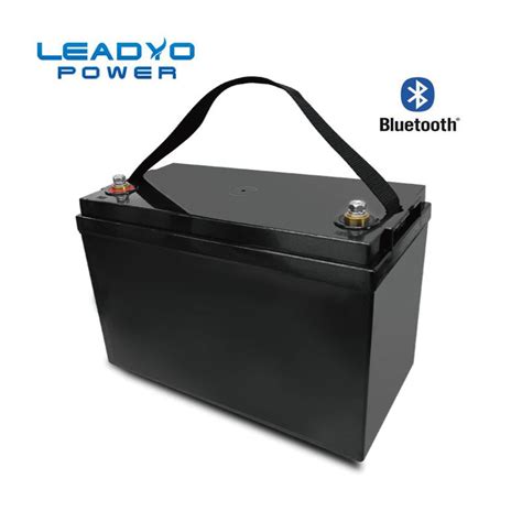 Leadyo Smart BMS Lifepo4 Battery 12V 100ah 1280Wh Black Screwable ABS Case