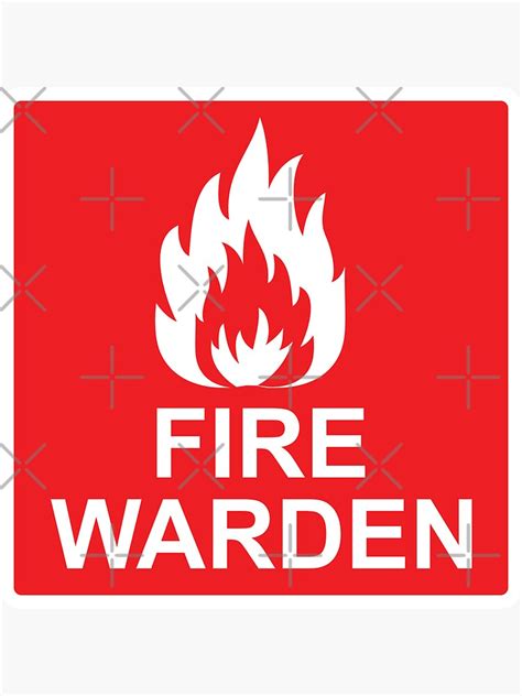 Fire Warden Sticker For Sale By Yorkiedesign Redbubble