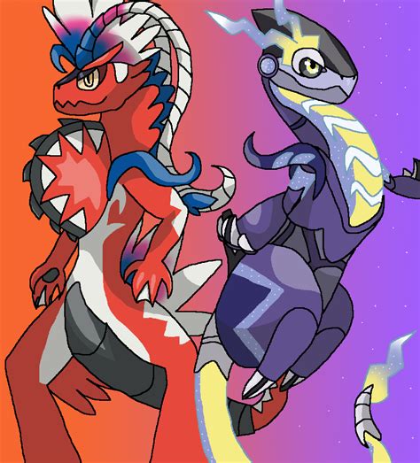 Koraidon And Miraidon Pokemon Scarletviolet By Darkdragondeception On Deviantart