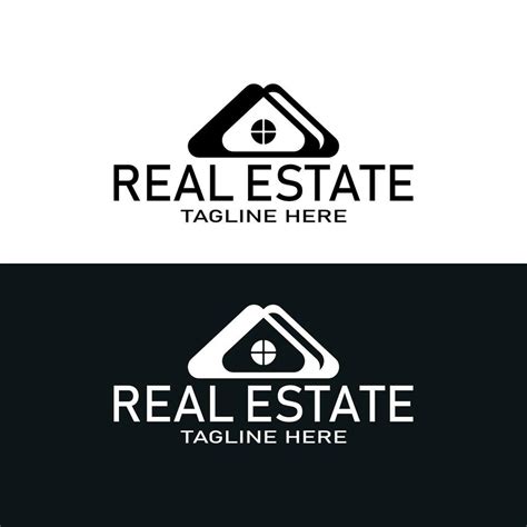 minimal real estate black and white housing logos. real estate ...