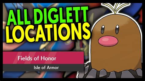 Fields Of Honor Diglett Locations Pokemon Sword And Shield Isle Of