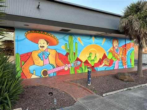 Taco Bill Mural painted in Melbourne on Restaurant — Lukas Kasper