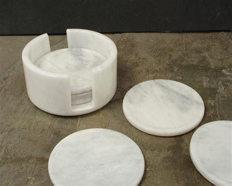 Cloud Marble Stone Drink Coasters