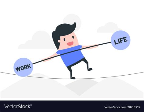 Work Life Balance Concept Royalty Free Vector Image